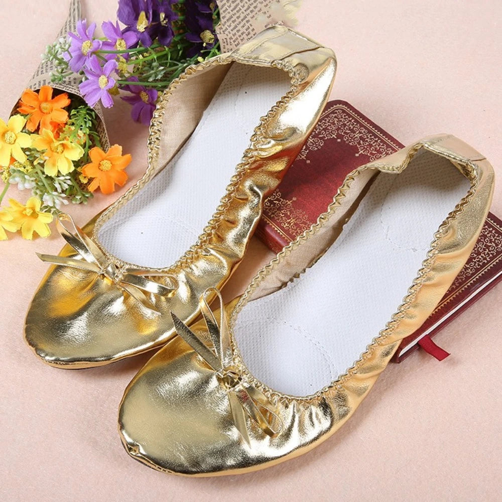 Chaussures de danse enfant beige — Randa - détail