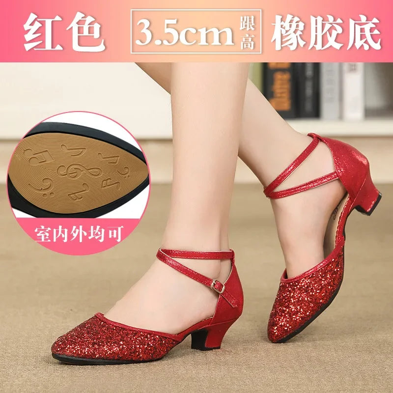 Chaussures de salsa femme paillettes — Coupé - vue 20