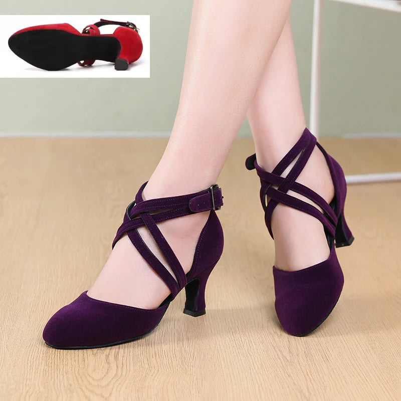 Chaussures de salsa femme daim — Livia - détail