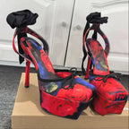 Chaussures de danse femme satin — Fracci - vue de profil