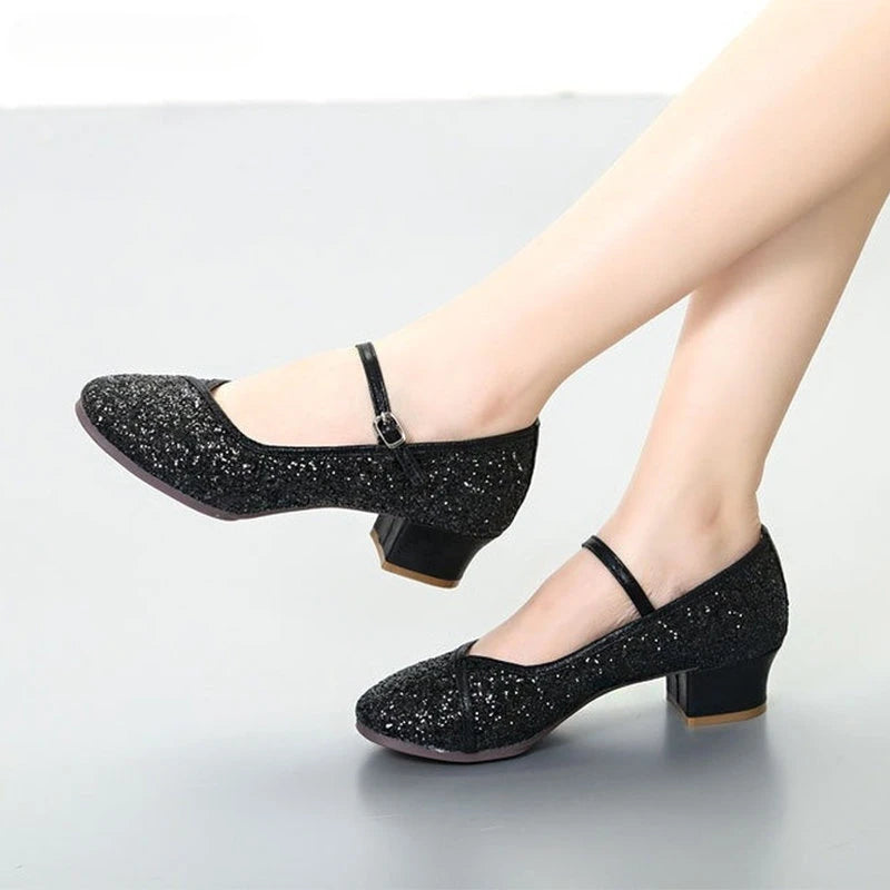 Chaussures de salsa femme paillettes — Tallinn - vue arrière