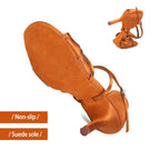 Chaussures de salsa femme daim — Leandro - semelle