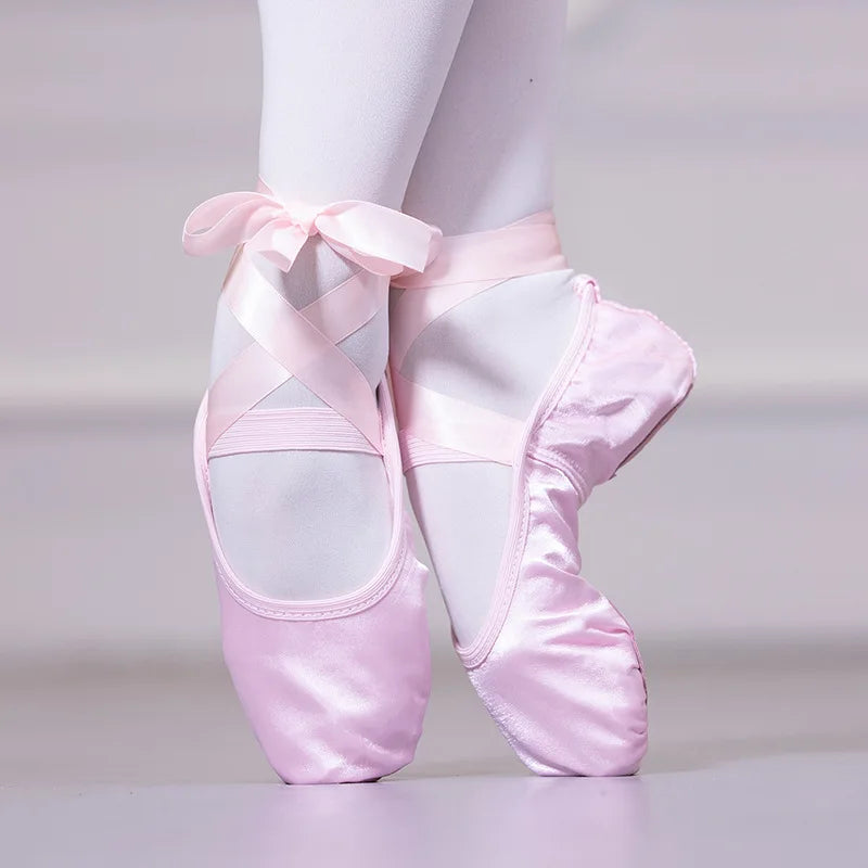 Chaussons de danse classique femme satin — Gloria - détail