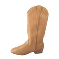 Bottes de danse country femme Dakota beige, semelle daim