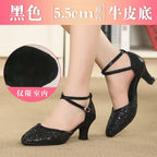 Chaussures de salsa femme paillettes, modèle Coupé, vue 16