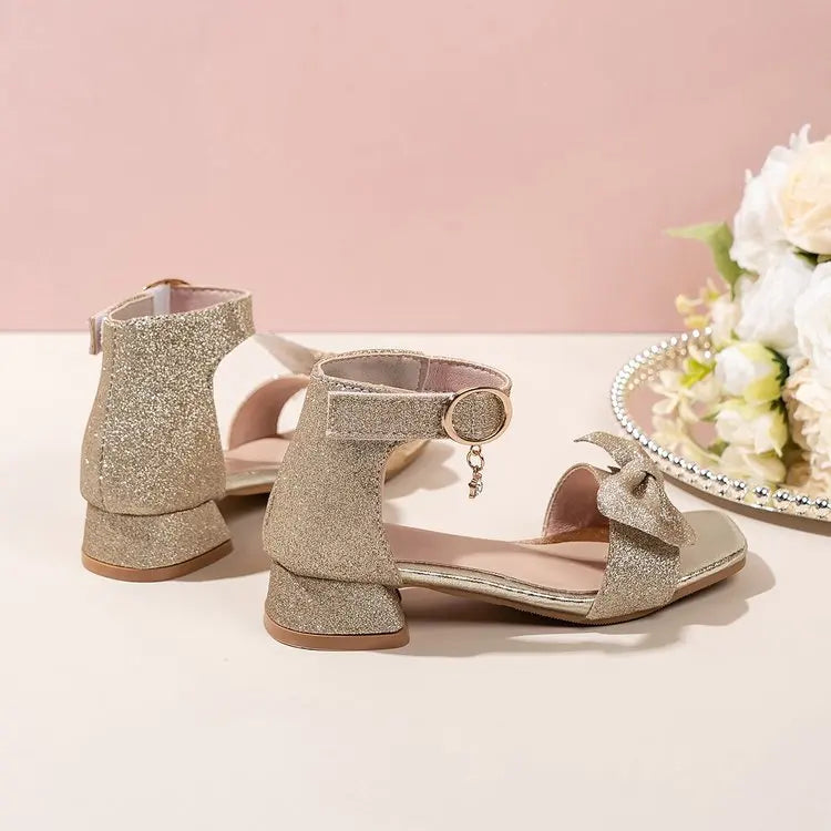 Chaussures de danse enfant paillettes doré — Impatiens - semelle