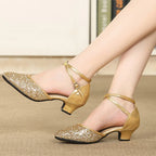 Chaussures de salsa femme paillettes — Coupé