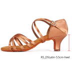 Souliers de danse latine femme, semelle suédée, modèle Dina, vue 9