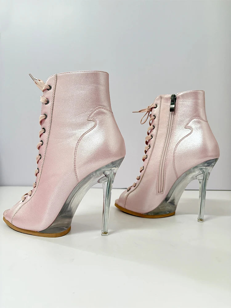 Chaussures de jazz femme 11.5cm rose — Lena - détail