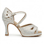 Chaussures de salsa femme strass — Pablo - vue de profil