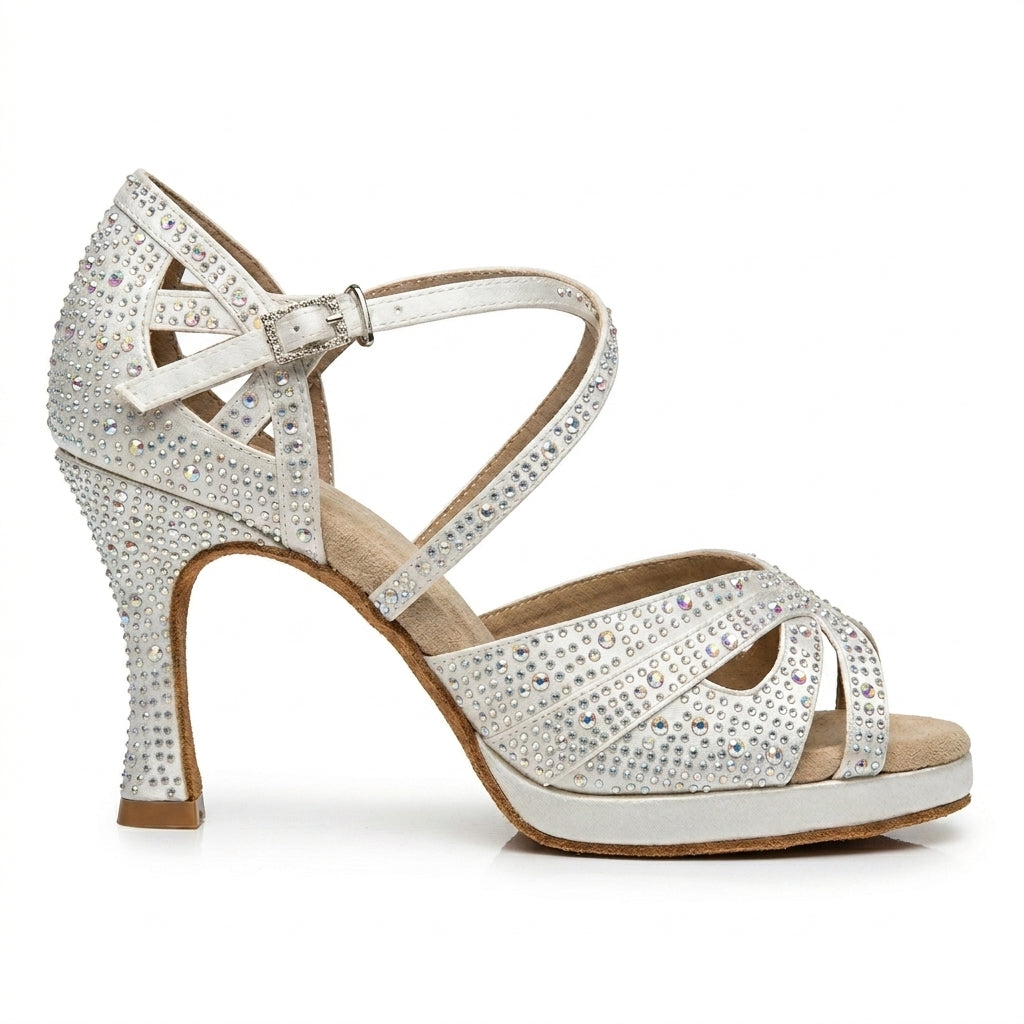 Chaussures de salsa femme strass — Pablo - vue de profil
