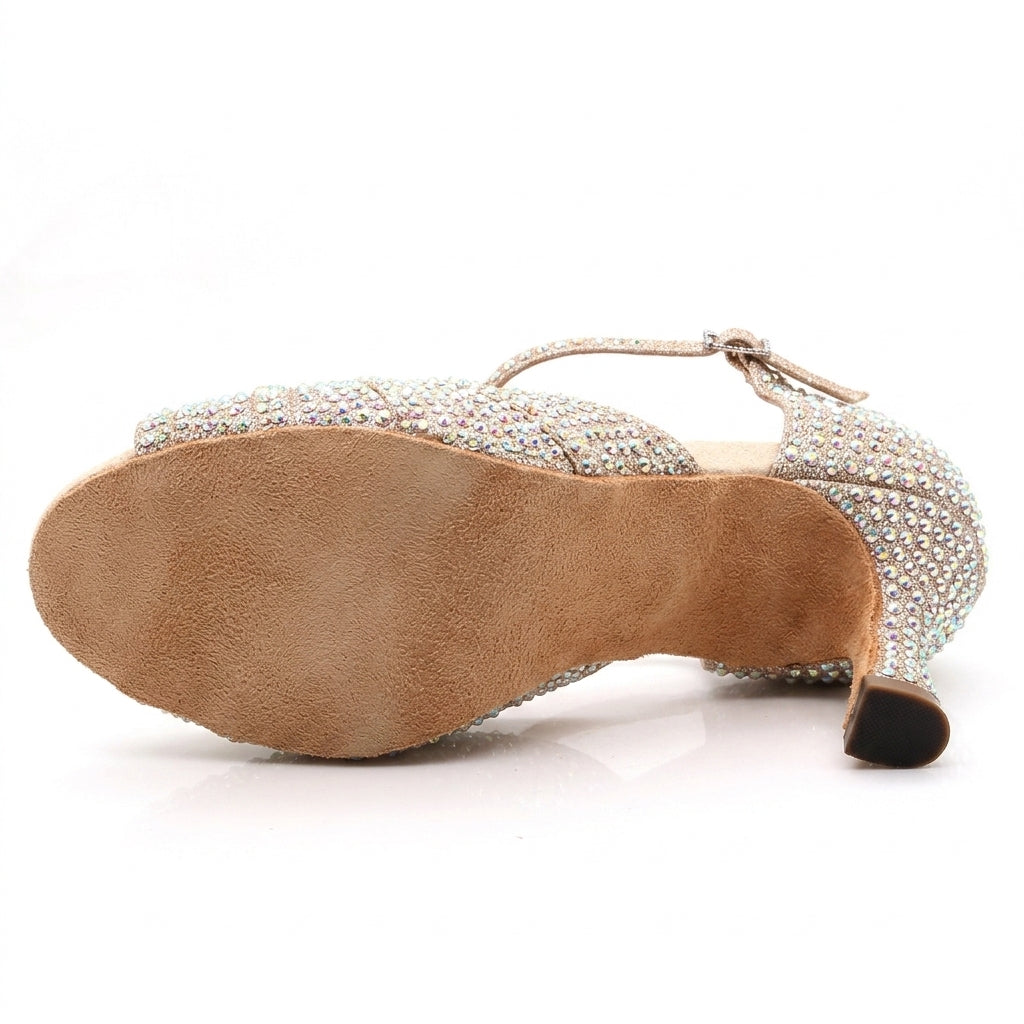 Souliers de tango femme — Héliotrope - vue rapprochée