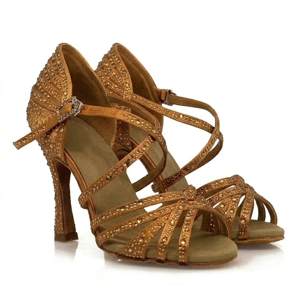 Souliers de danse latine femme satin — Inmaculada