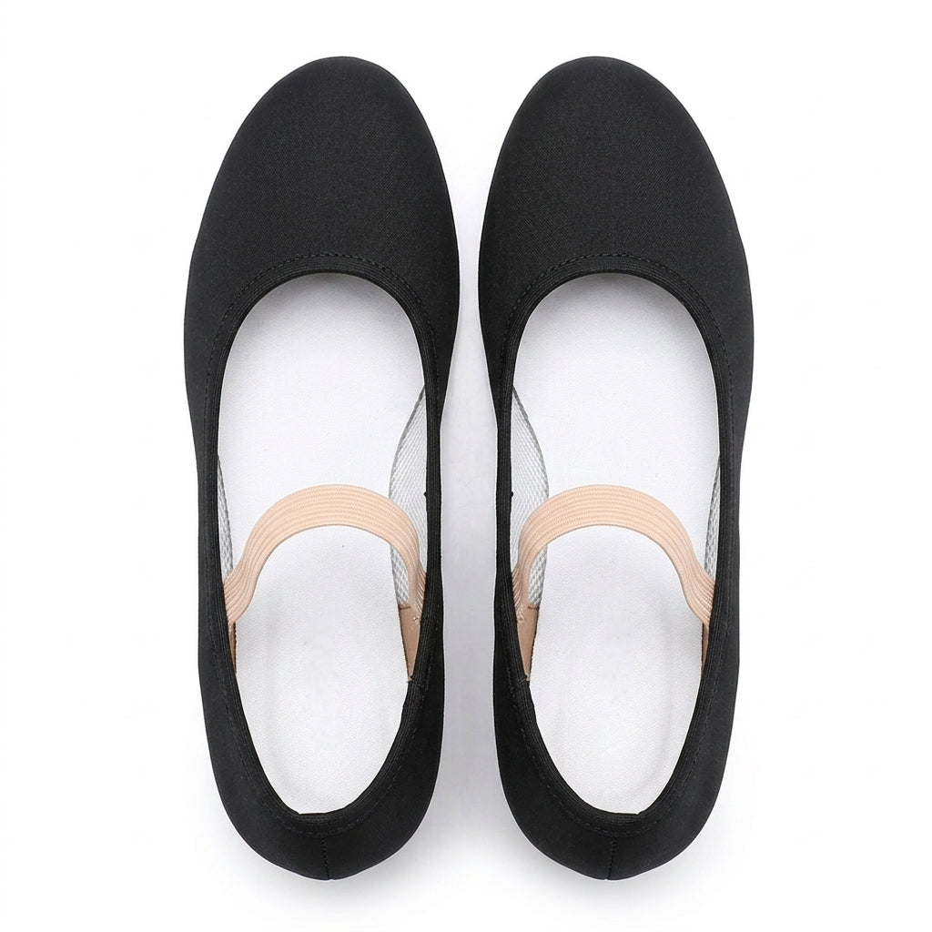 Chaussons de danse classique femme noir heel — Largo - détail