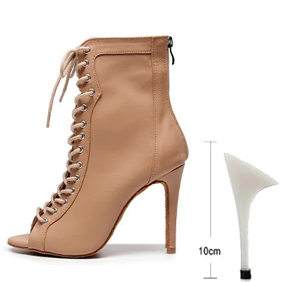 Souliers de danse latine femme daim — Inès - vue 3/4