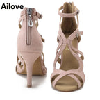 Chaussures de salsa femme daim — Étude - détail