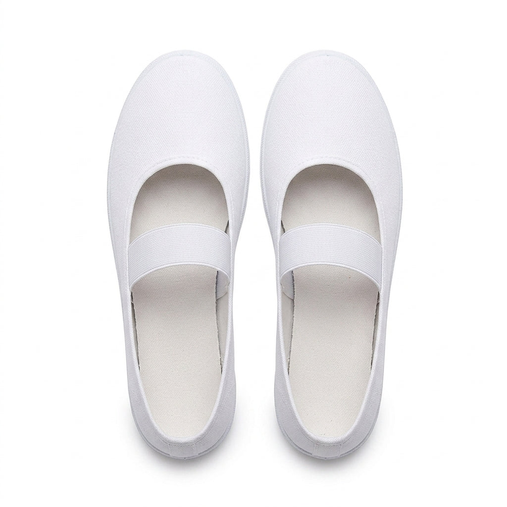 Chaussons de danse classique femme toile blanc — Asuncion - semelle