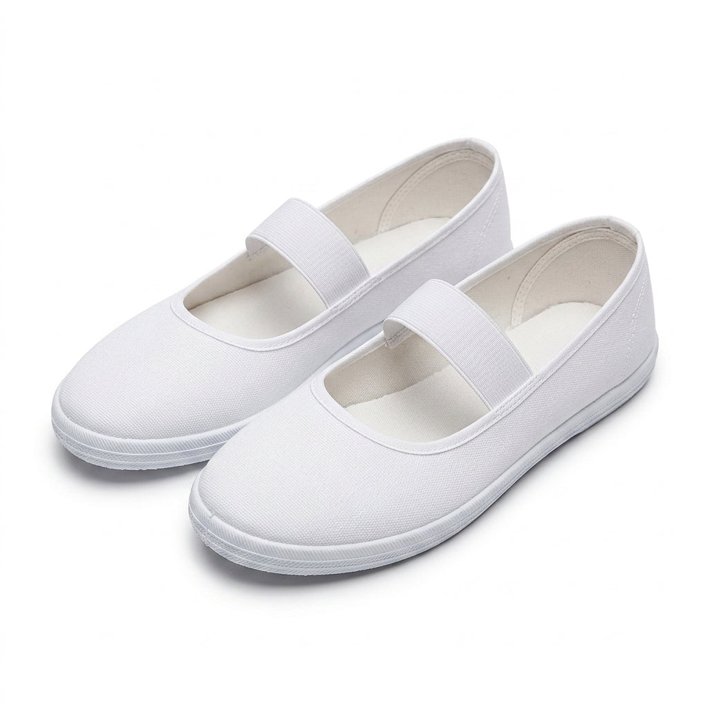 Chaussons de danse classique femme toile blanc — Asuncion