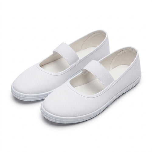 Chaussons de danse classique femme toile blanc — Asuncion