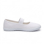Chaussons de danse classique femme toile blanc — Asuncion - vue de profil