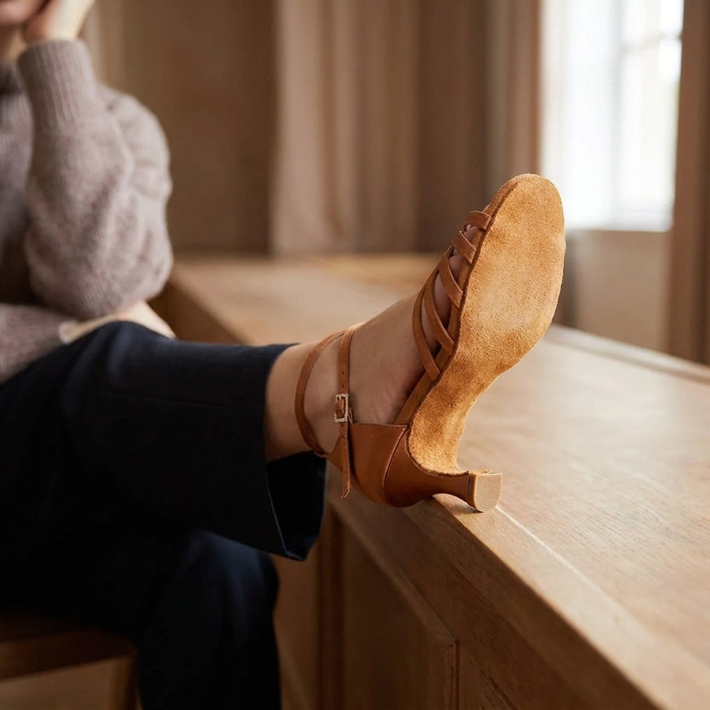Semelle en cuir suède des chaussures de danse Esméralda