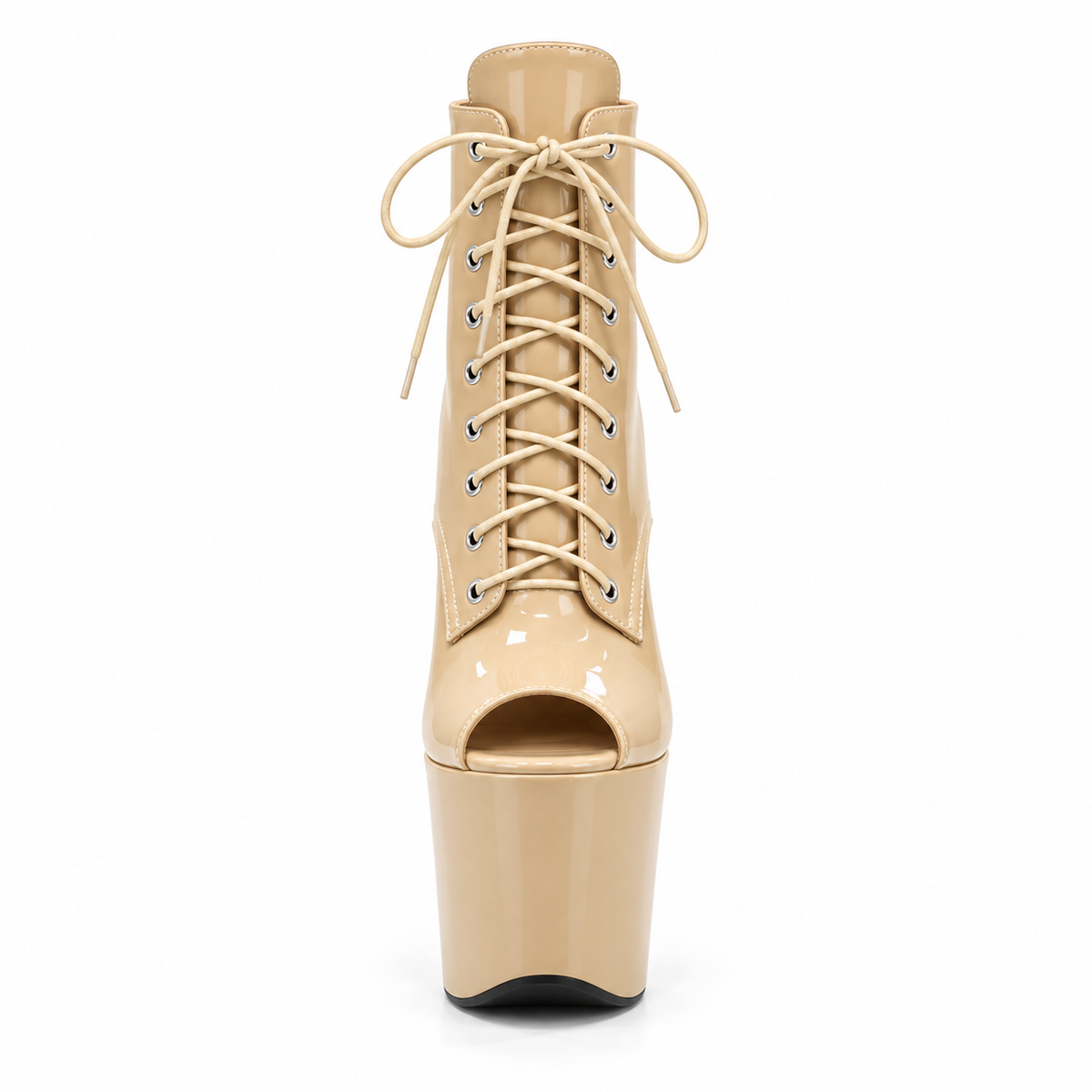 Bottines de cabaret femme beige, modèle Zinnia, vue 3