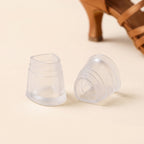 Paire de protège-talons en silicone transparent pour chaussures de danse