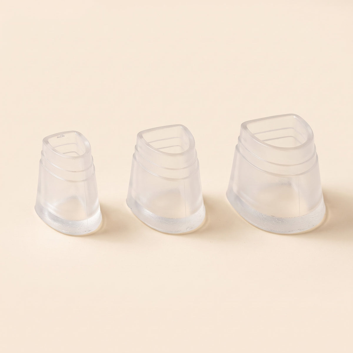 Protège-talons en silicone en trois tailles : talon fin, standard et large